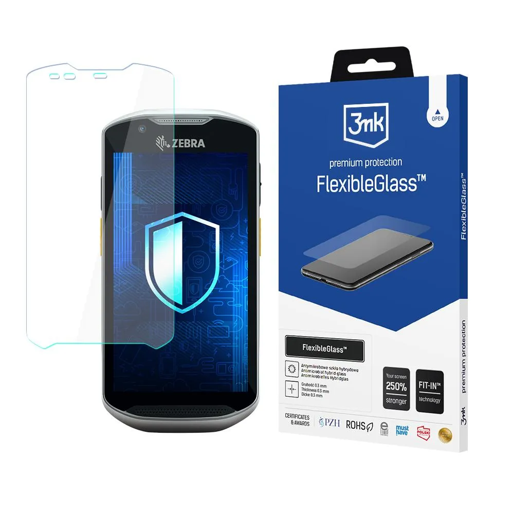 Sticlă hibridă antiefrac?ie pentru Zebra TC57 - 3mk FlexibleGlass™